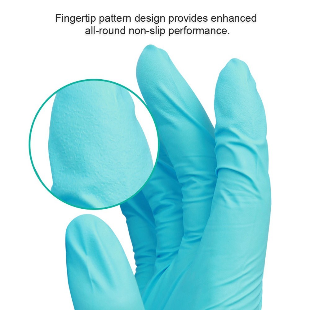 INTCO 100Pcs Disposable Nitrile Glove Powder Free Examination Gloves