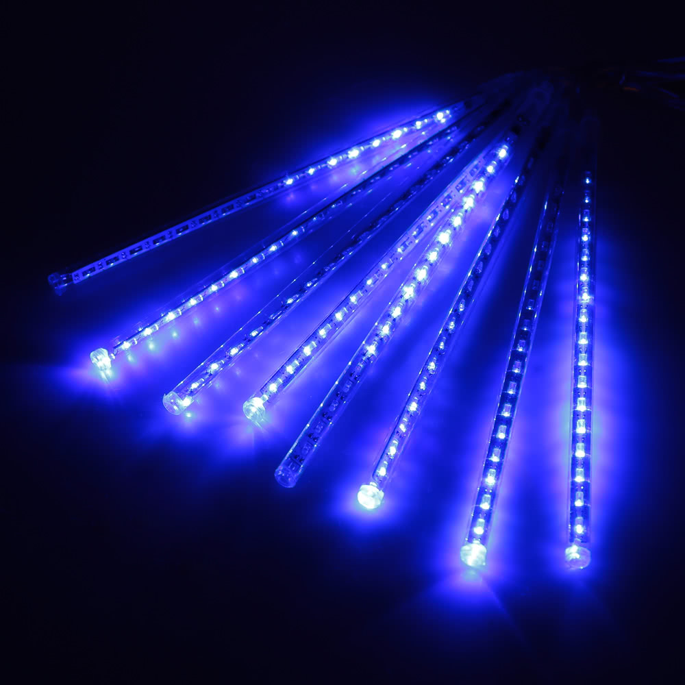 Meteor Shower Rain LED Light String Blue US Plug