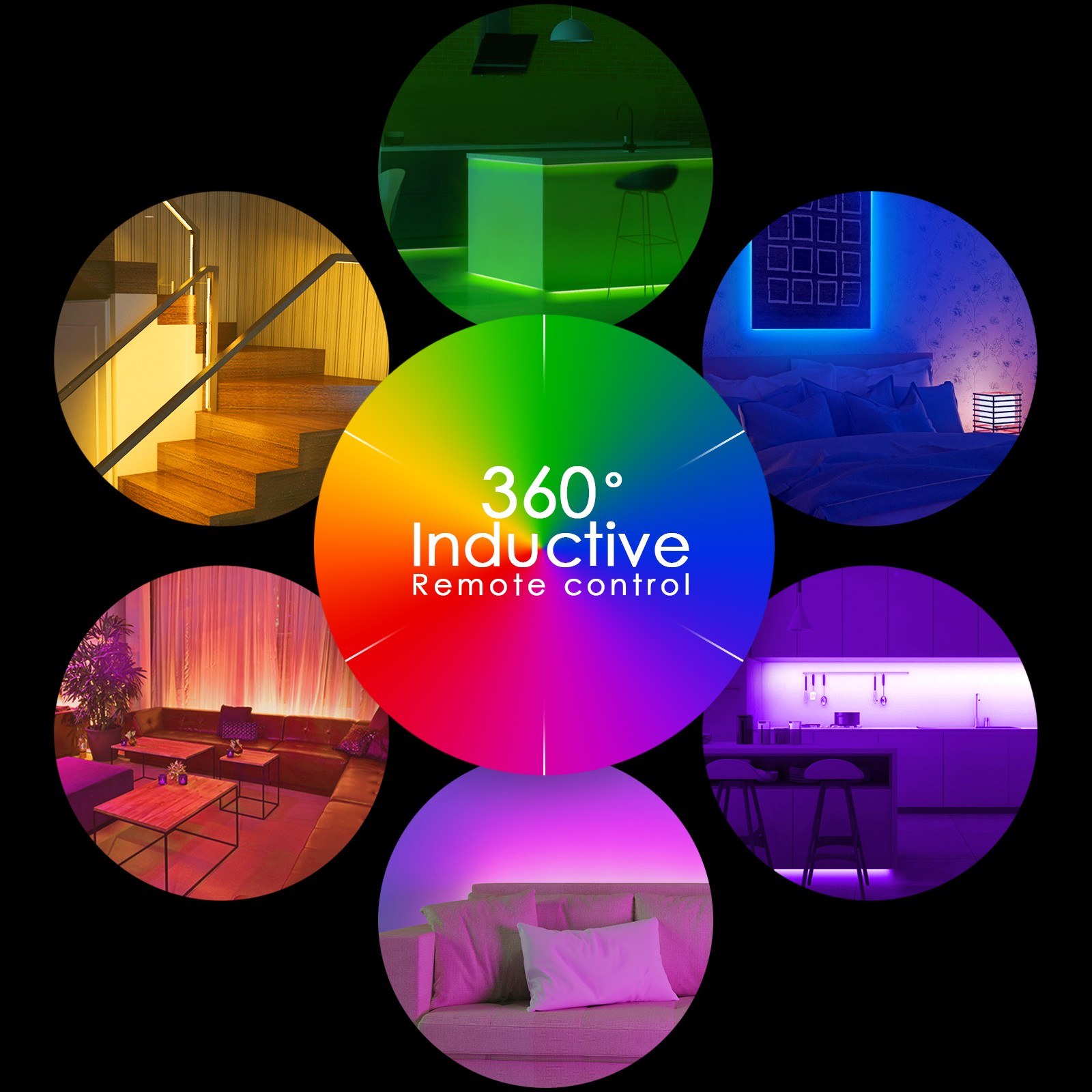 LTTENY 5m LED strip light , remote control RGB light strip