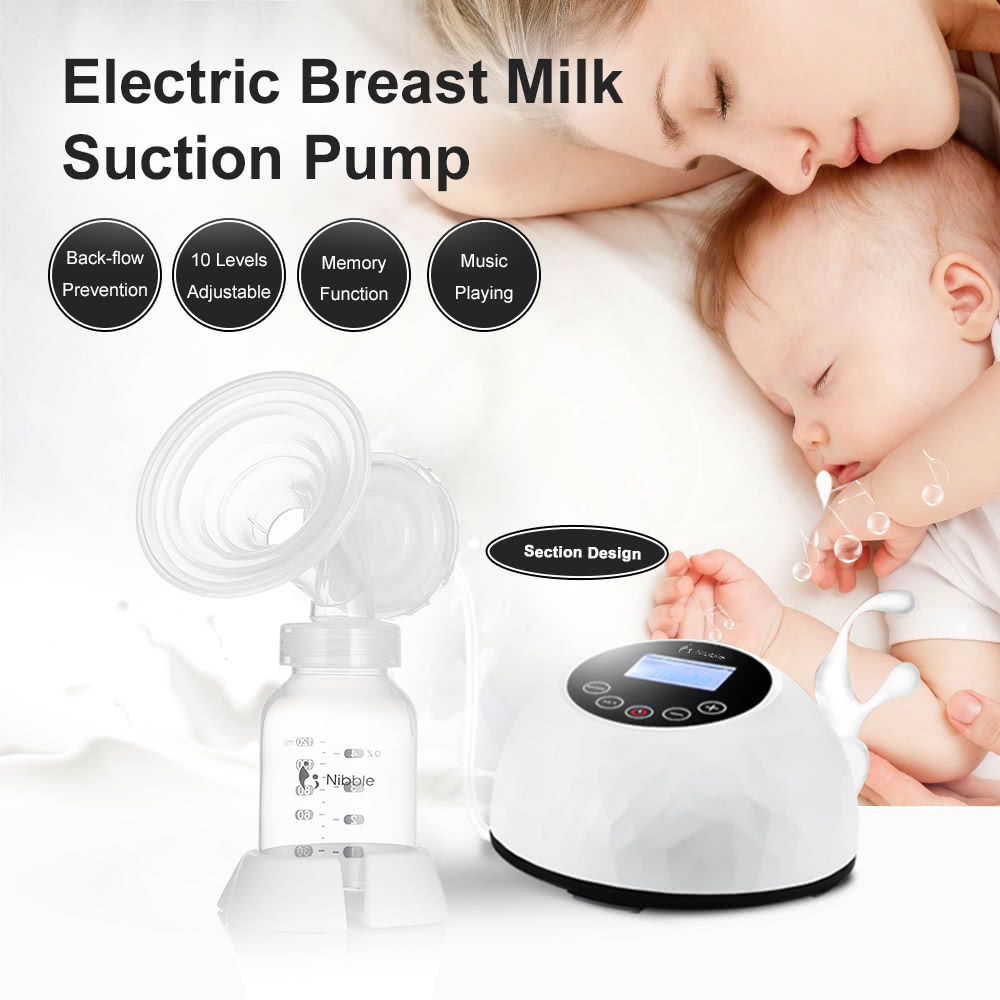 Nibble electric breast pump 10 levels adjustable vacuum strength 120