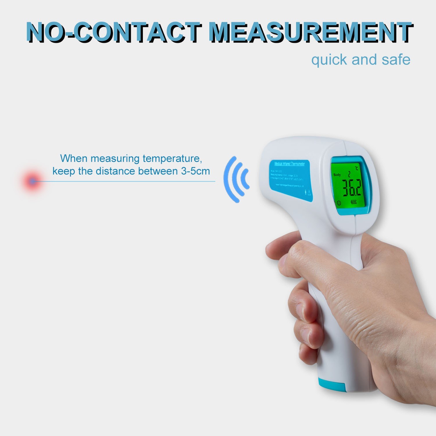 YHKY2000 NonContact Infrared Forehead Thermometer for Baby, Adult