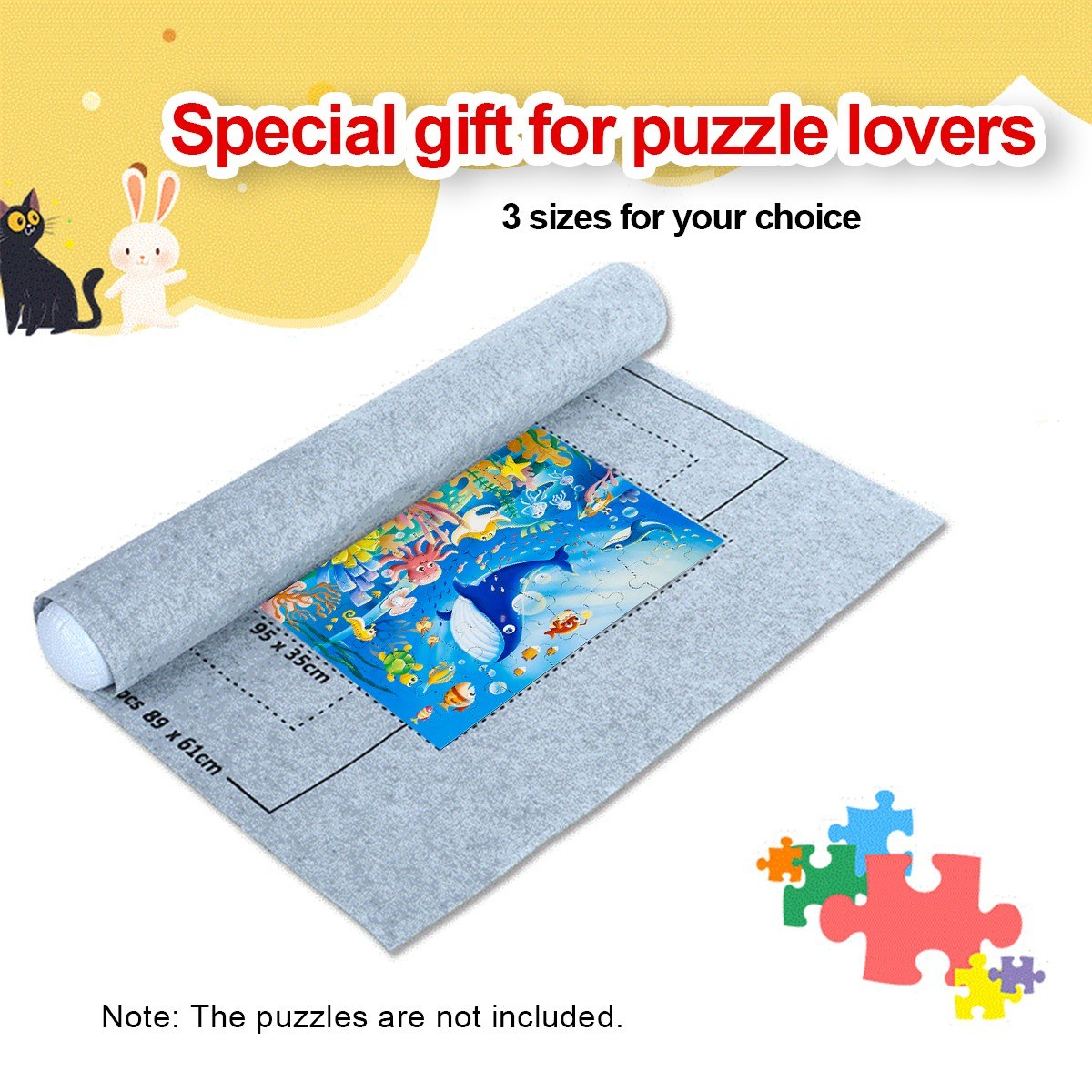 1500 Stück Puzzle Aufbewahrungsmatte Roll Up Puzzle Filz Spiel 26*46 Mat Kinder