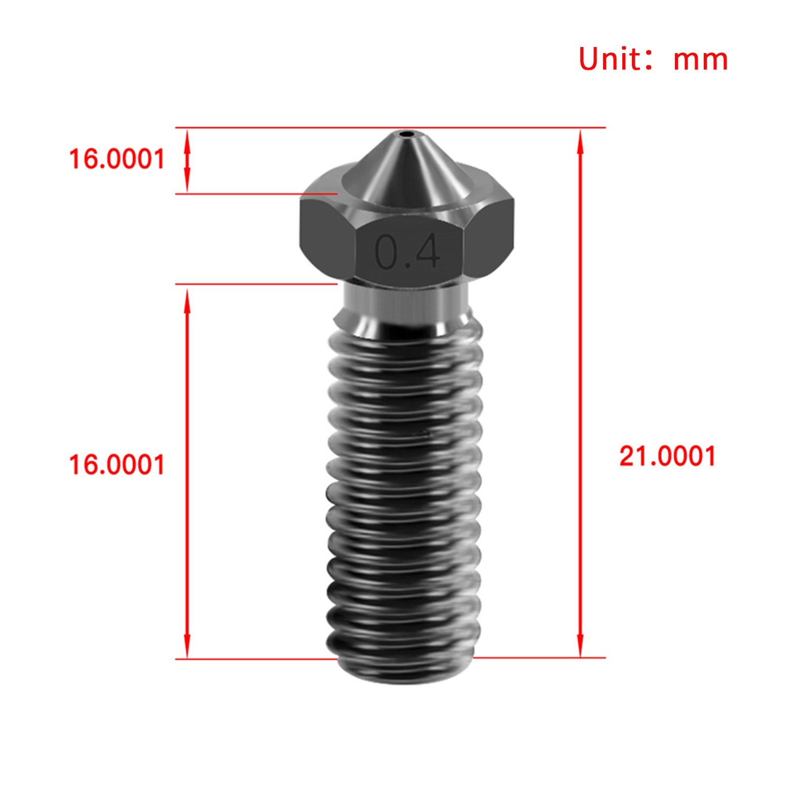 сопло вулкана. сопло e3d стальное (d=0,6мм выходного отверстия). сопло вулкана. сопло латунь 3,2. сопло volcano.