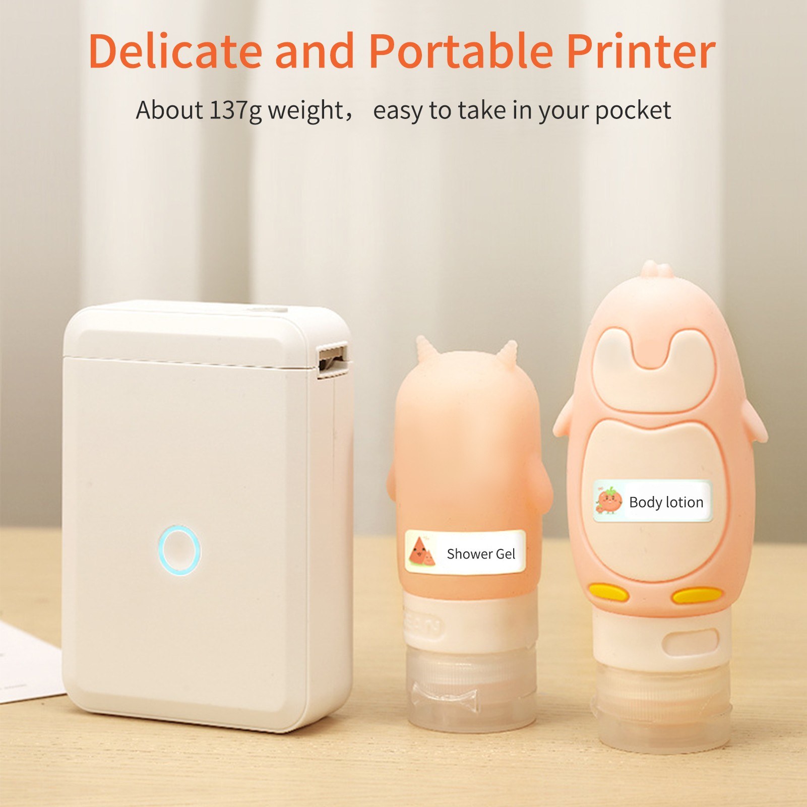 NIIMBOT D110 Label Maker Machine Mini Pocket Thermal Label Printer with 4 Label Rolls All in One BT Connect Prince Tag DIY Date Journal Study Sticker ...