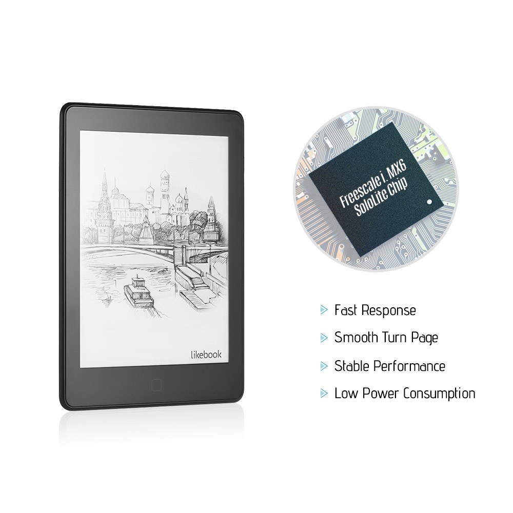 Likebook Air Ereader Ebook Reader with 6'' EInk Touchscreen