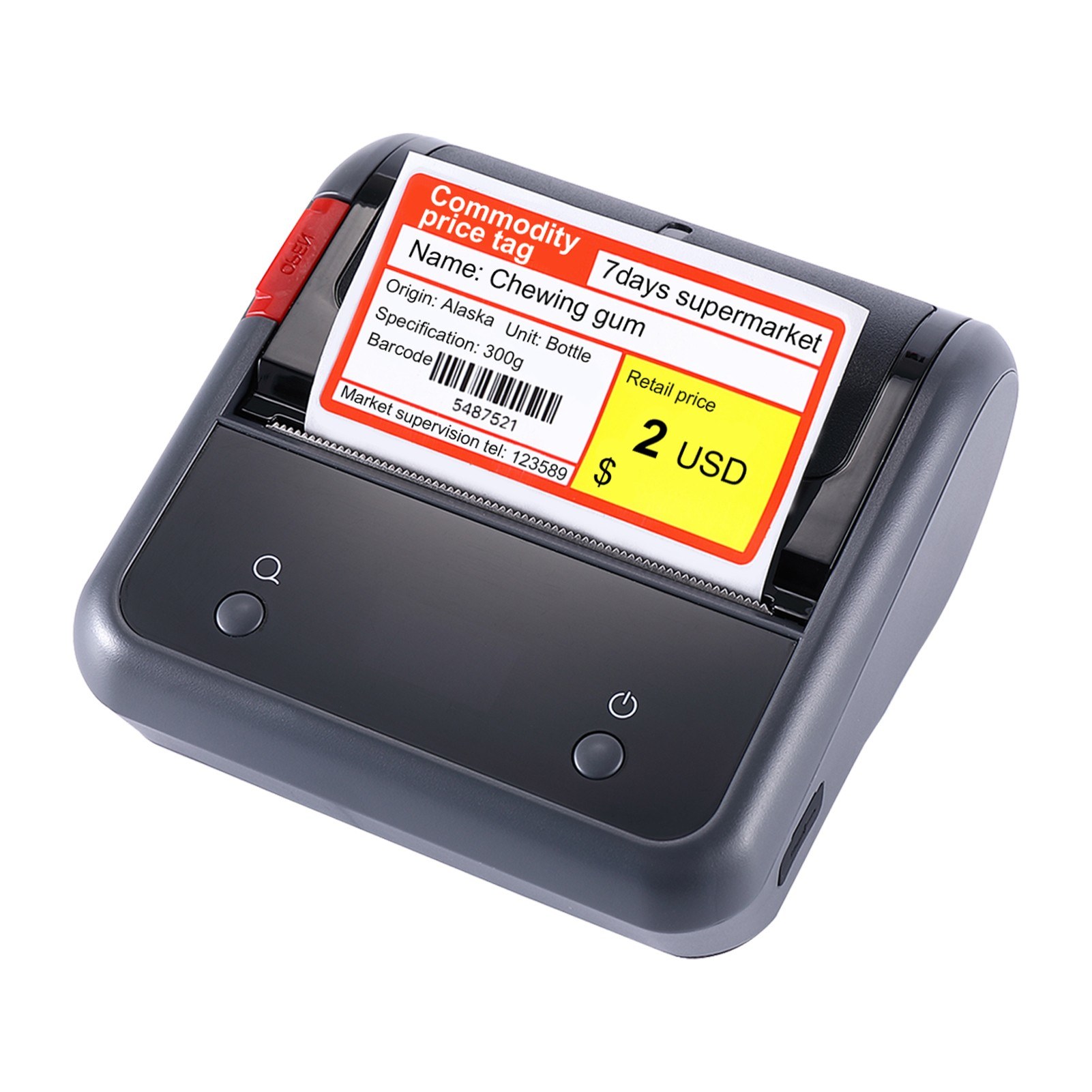 Portable 80mm Thermal Label Printer BT Label Maker Sticker ...