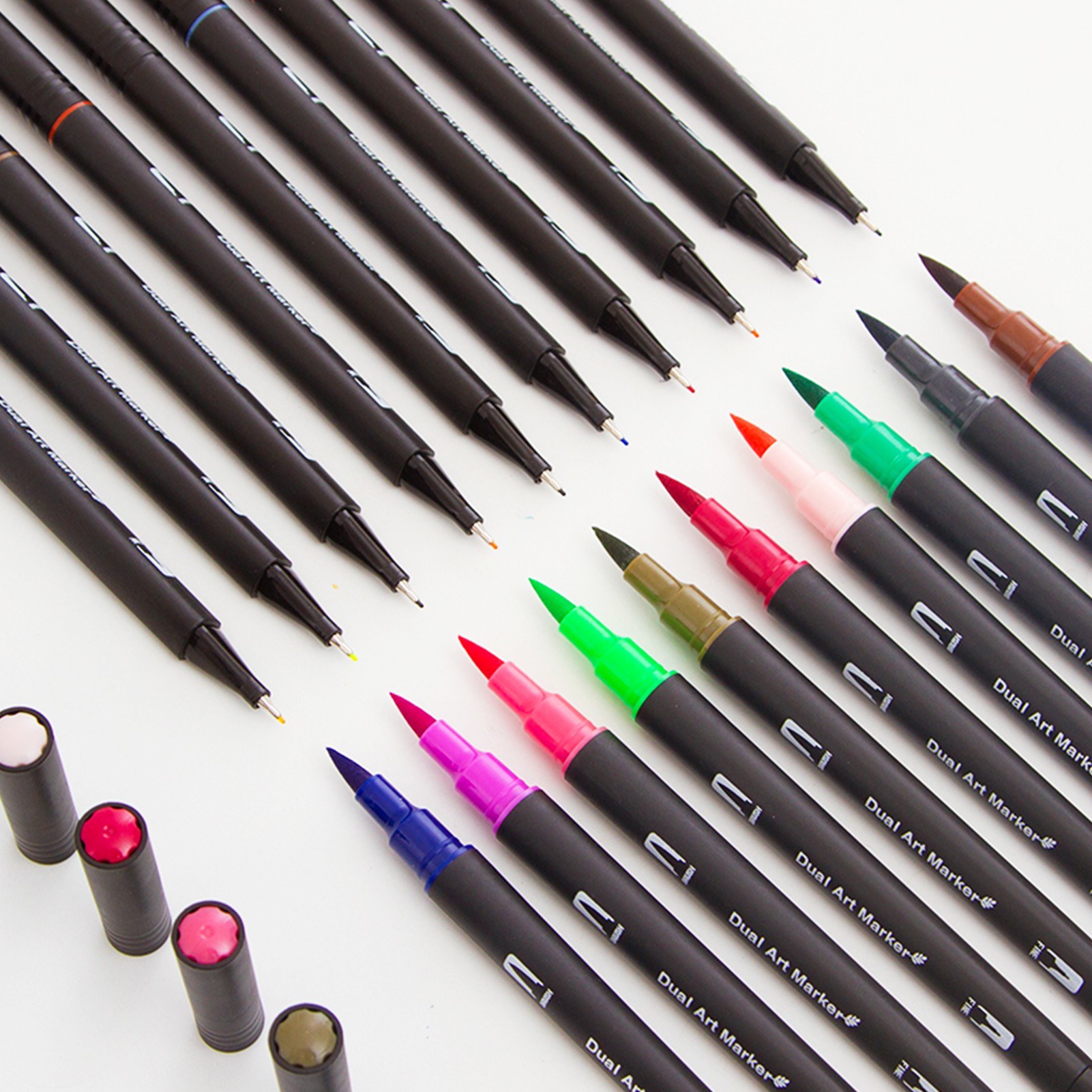 YAYNO 20 Stück Ersatzstifte Für Acrylfarbmarker - Weiche Nylon Spitzen