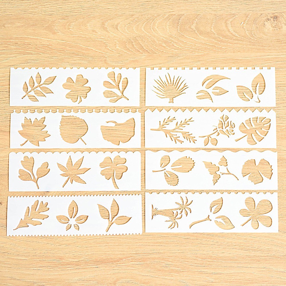 Multi-functional Drawing Stencils Straight & Wavy Lines Rulers Hollow Out Design PP