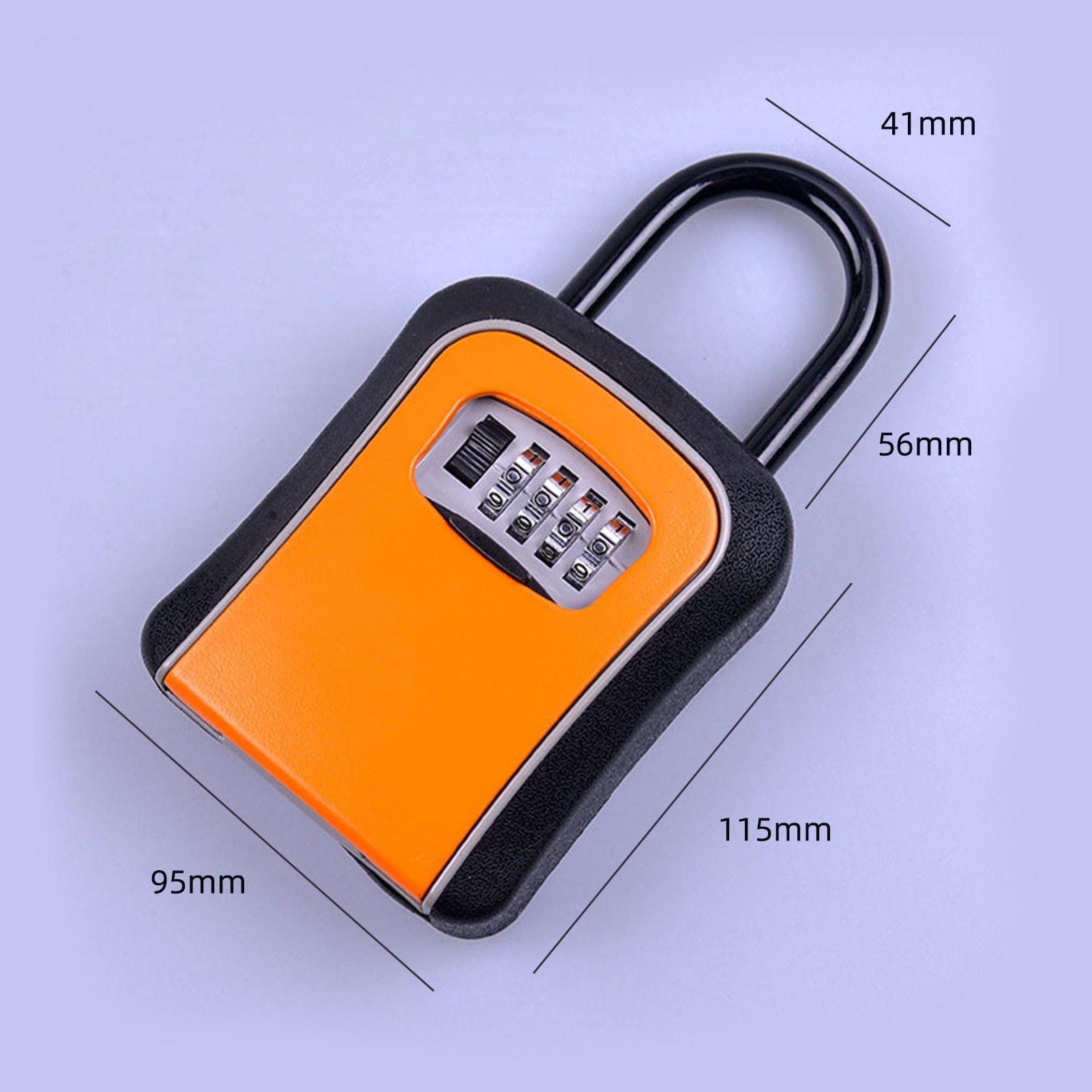 Key Storage Lock Box with Dust Cover Aluminum Alloy 4Digit Combination