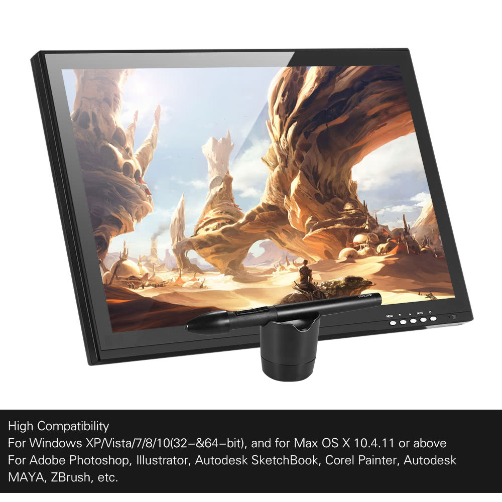 huion gt 190 hd drawing graphics tablet display for mac windows pc