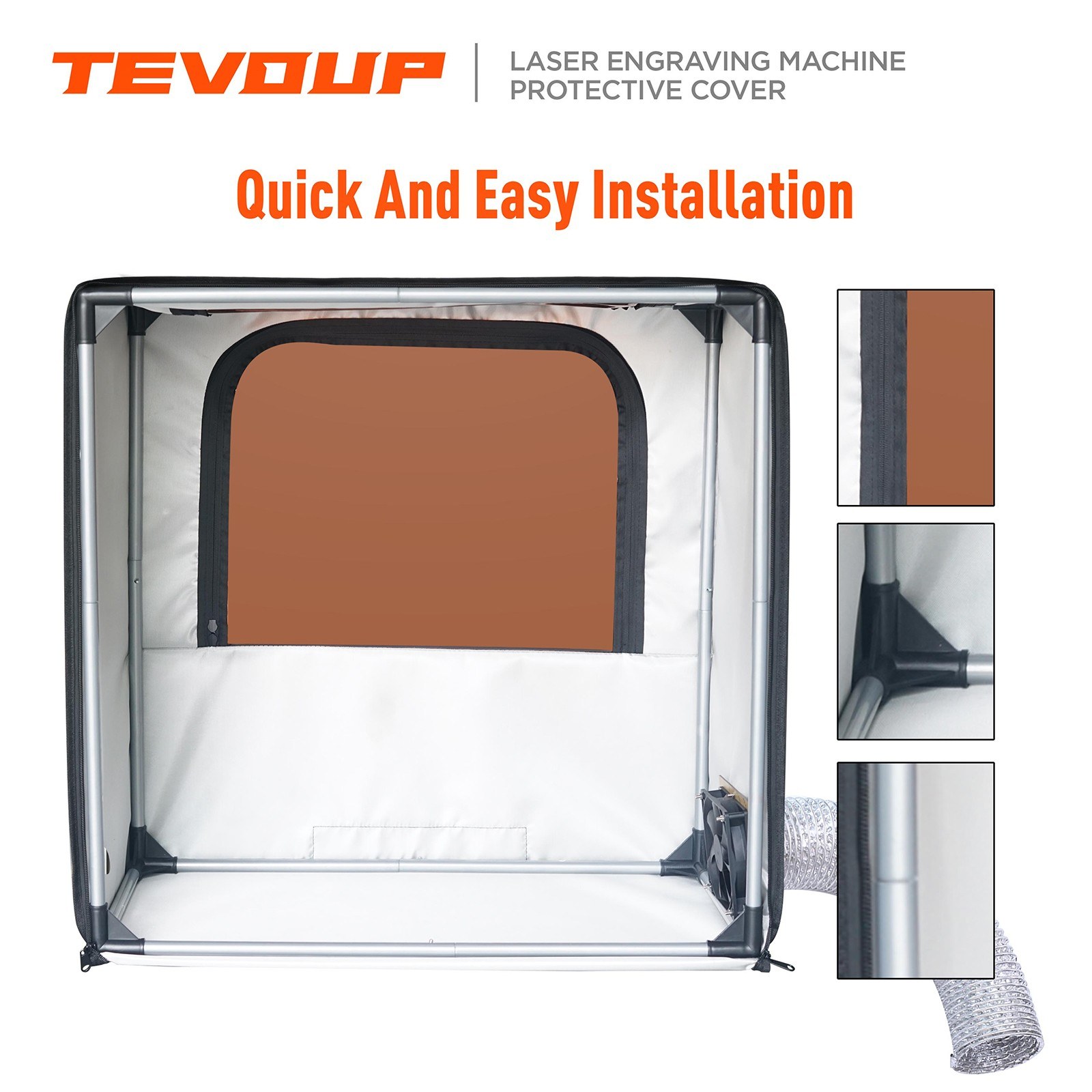 TEVOUP ACMERR10 Laser Engraver Closure with Vent Foldable Protective