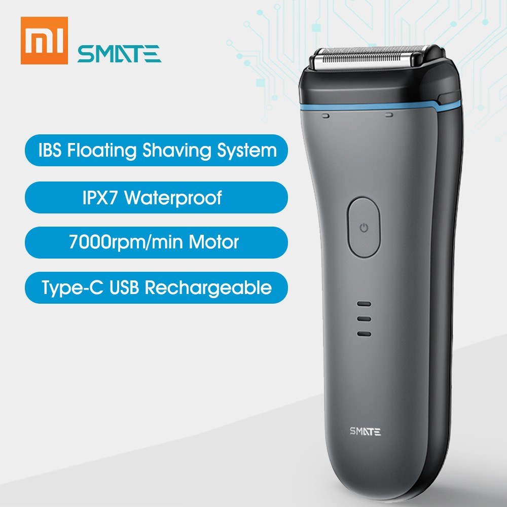 Xiaomi Smate Electric Shaver Men Razor with 3 Blades