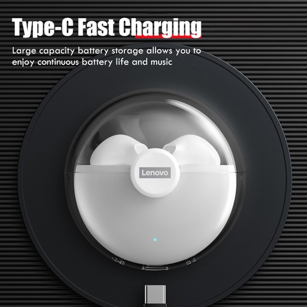 Original Lenovo LivePods LP80 BT 5.0 Headphones Waterproof True Wireless Stereo Earbuds - black