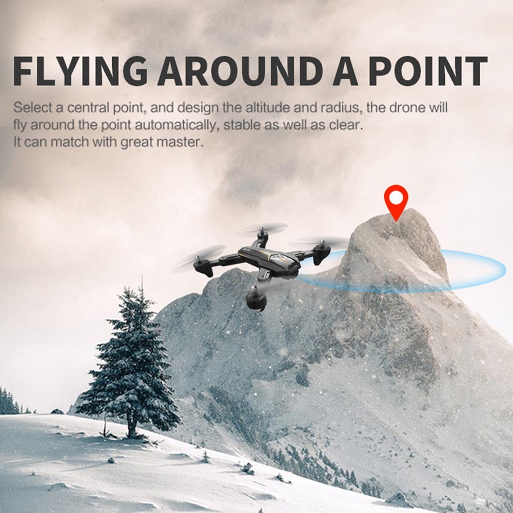 VISUO XS812 2.4G Wifi FPV GPS 4K Camera Drone Folding Headless Mode Follow Gesture Shooting One Key Return Drone for Adults