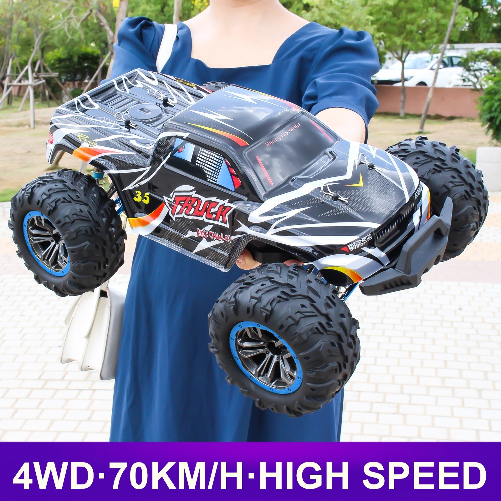 MIXFEER F19A RC Car 1/10 4WD 70km/h 2.4GHz Brushless High-speed Off-road Car High Speed Racing Car Suitable for All Terrain Remote Control Racing Car for Children Adults