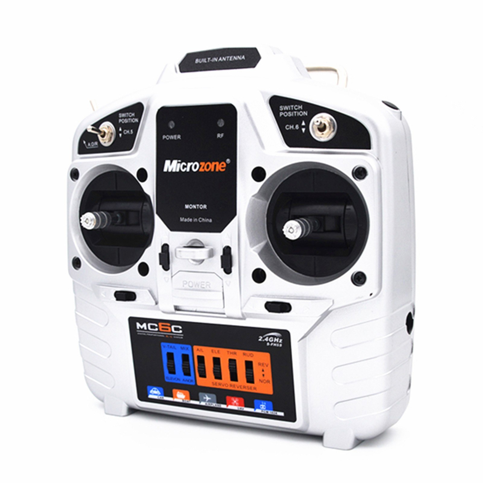 Microzone MC6C 2.4GHz 6CH télécommande Mode 2 émetteur et MC6RE ...