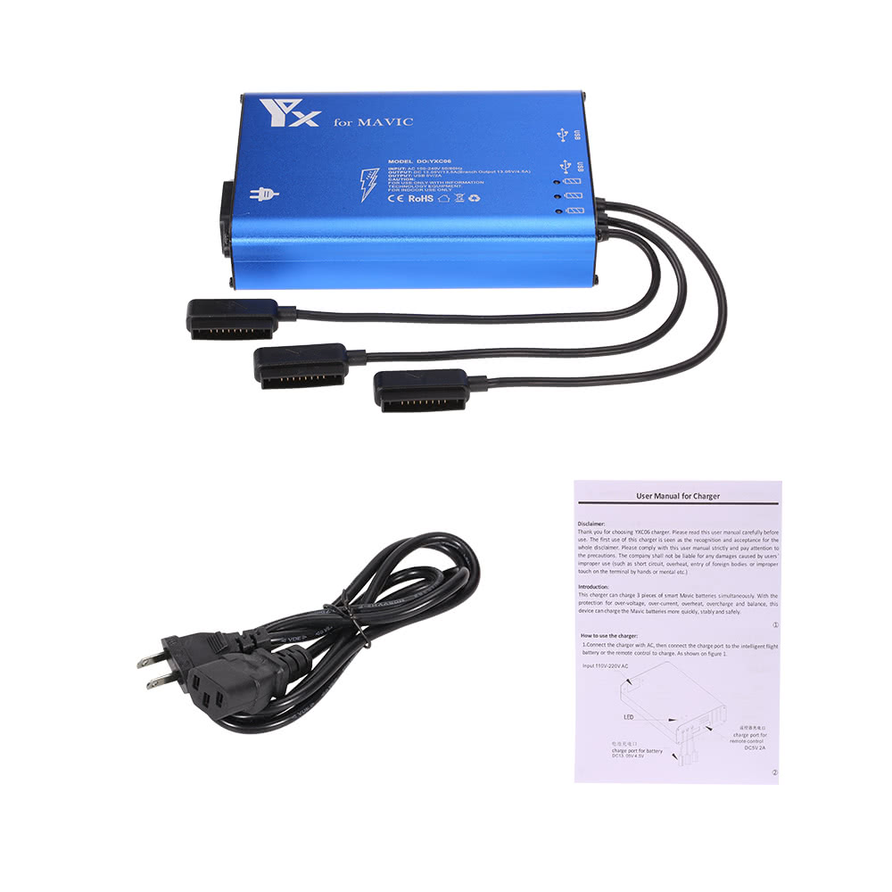 5 in 1 Charger for DJI Mavic Pro FPV Drone 3 Intelligent ...