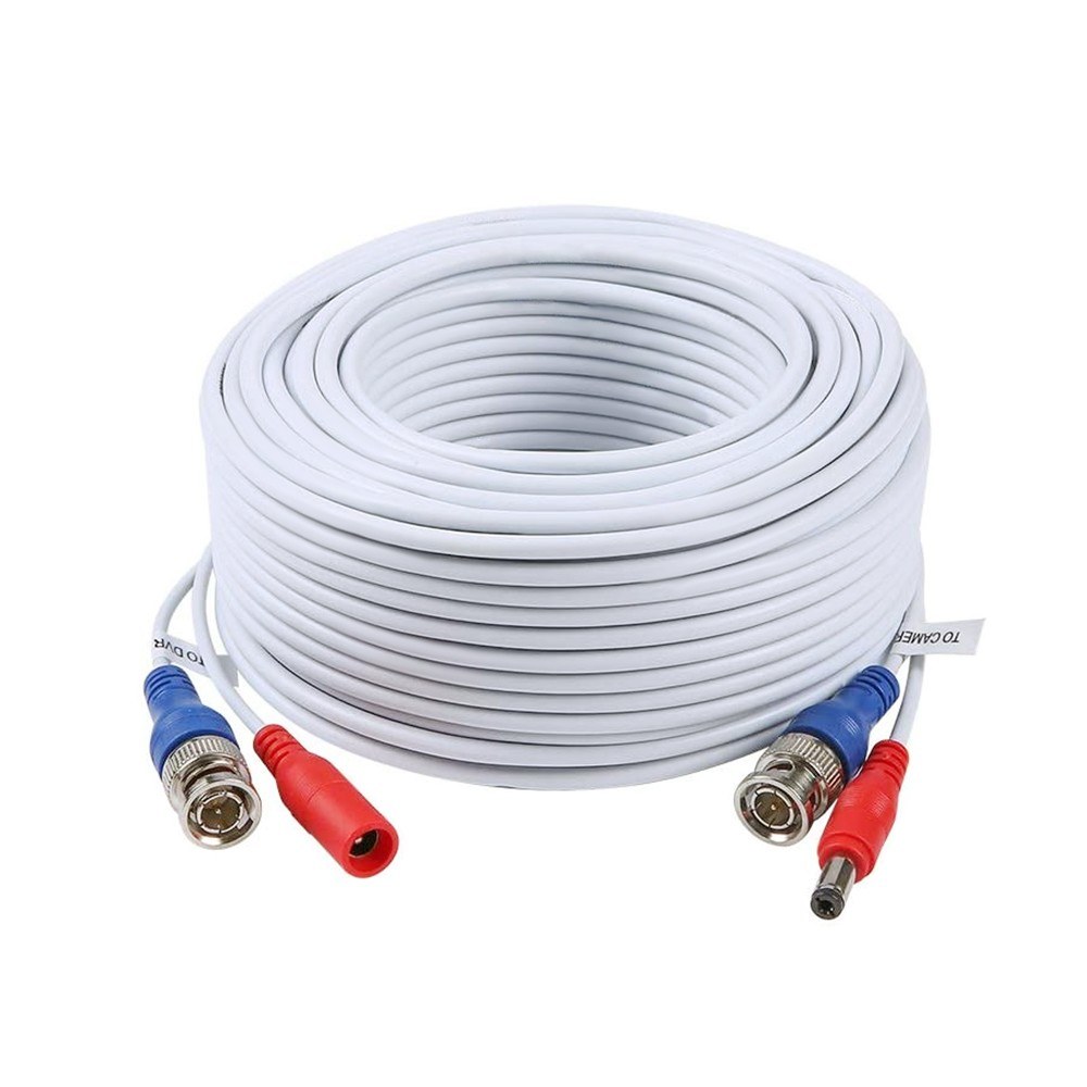 100ft /30m 2-in-1 Video Power CCTV Cable BNC Extend Cord