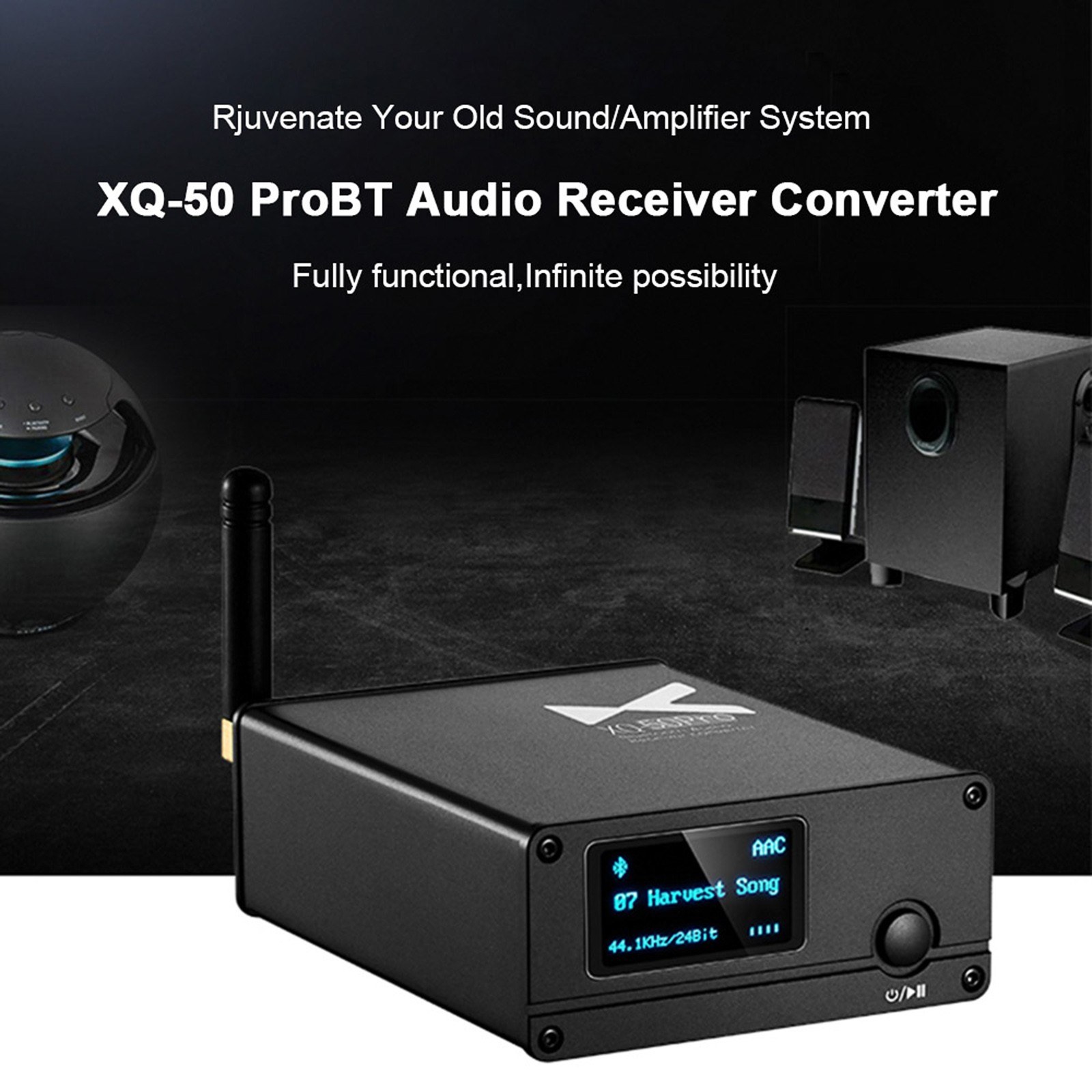 XDUOO XQ50 PRO Bluetooth 5.0 Audio Receiver Converter DAC Type C HD