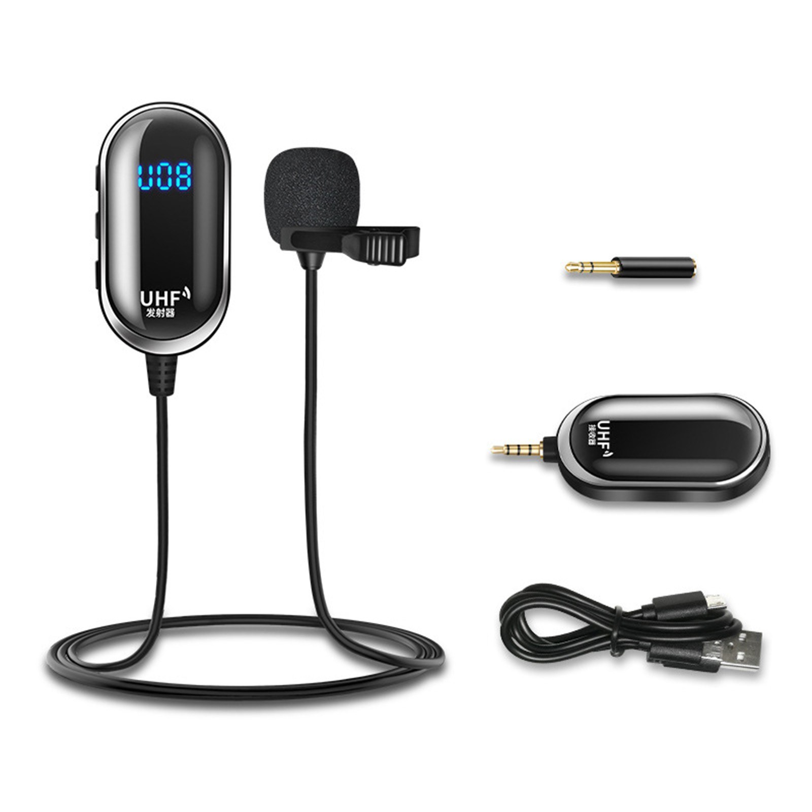 U13 Wireless Lavalier Microphone Portable UHF Wireless Lapel Microphone