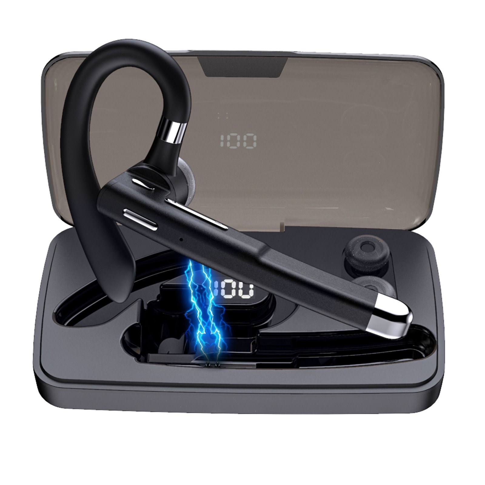 YYK-520 Business Bluetooth 5.0 Headset Wireless Headphones Ear-hook ...