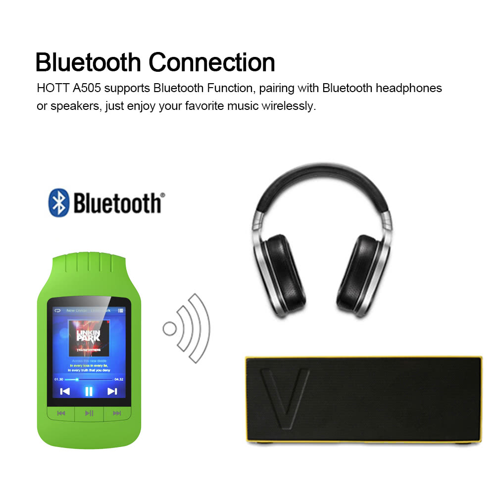 HOTT A505 8GB MP3 / MP4 Player Stereo Music Player Support Sport