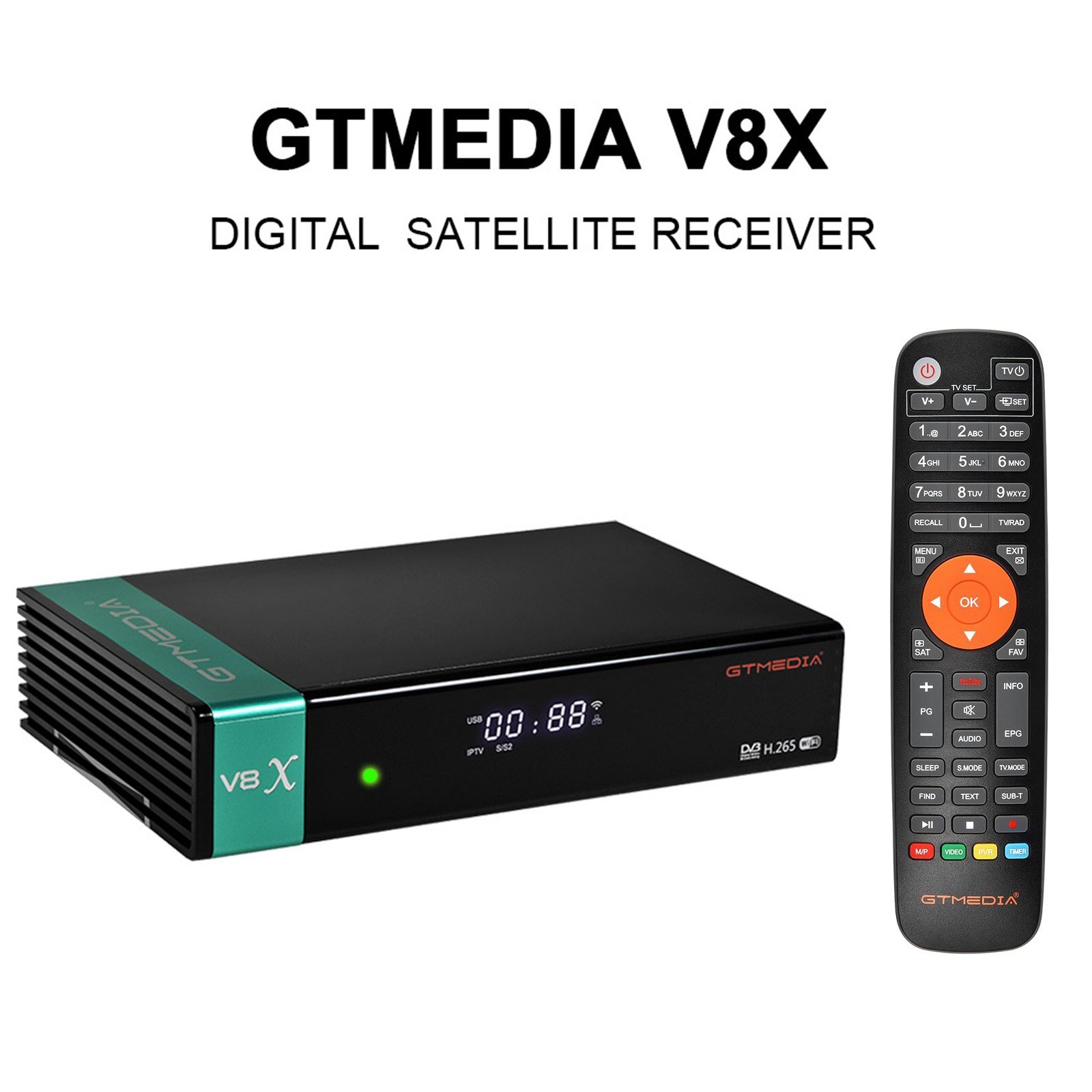 Gtmedia V8x Dvb-ss2s2x Fta Receptor De Señal Digital Set- Gtmedia V8x Dvb-ss2s2x Fta Receptor De Señal Digital Set-