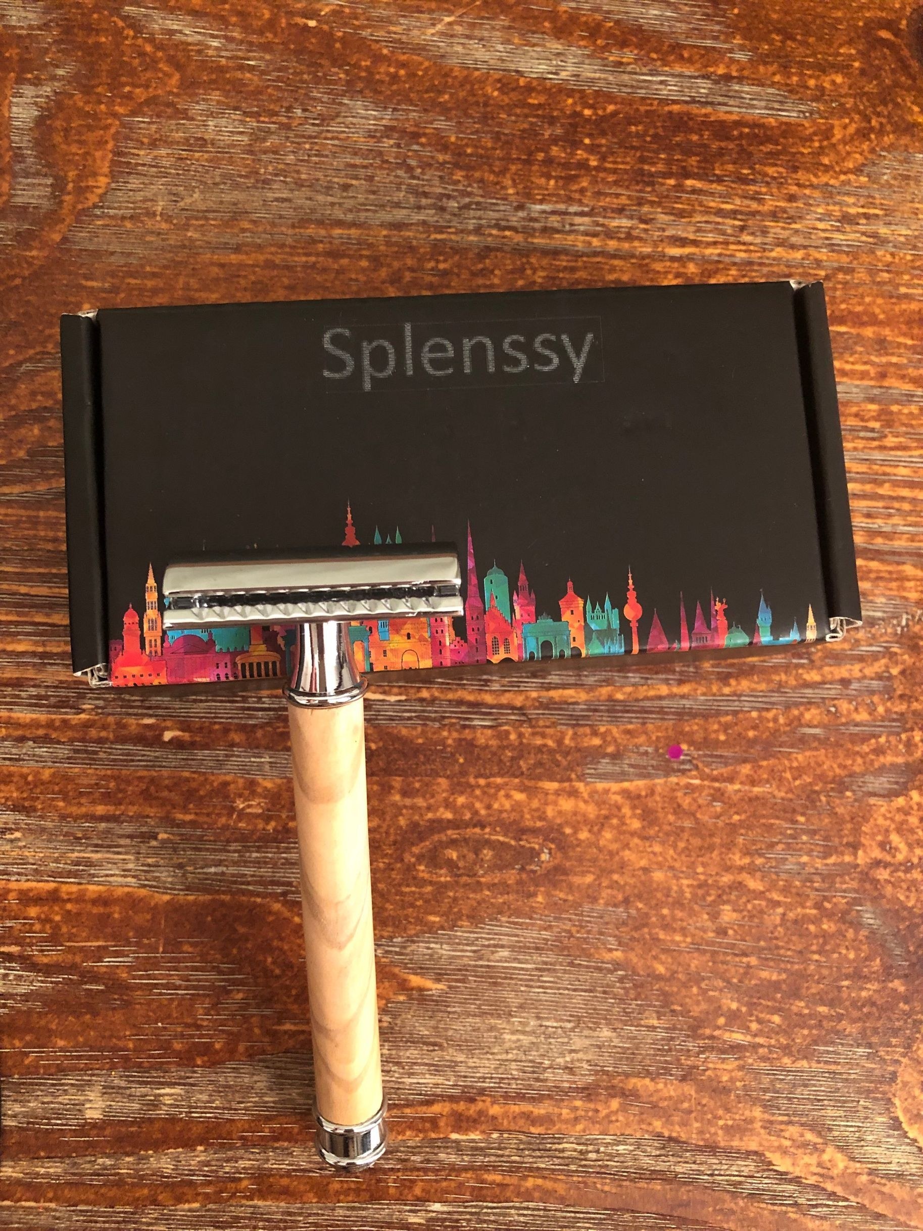 Splenssy Stainless Steel Double Edge Safety Razor Traditional Men's