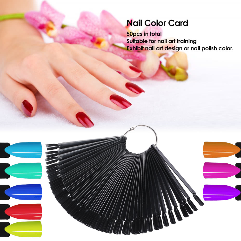 50pcs Nail Color Card Design Training Art Display 50pcs Nail Color Card Design Training Art Display Chart Professional Practice Palette For Salon S Online Tomtop