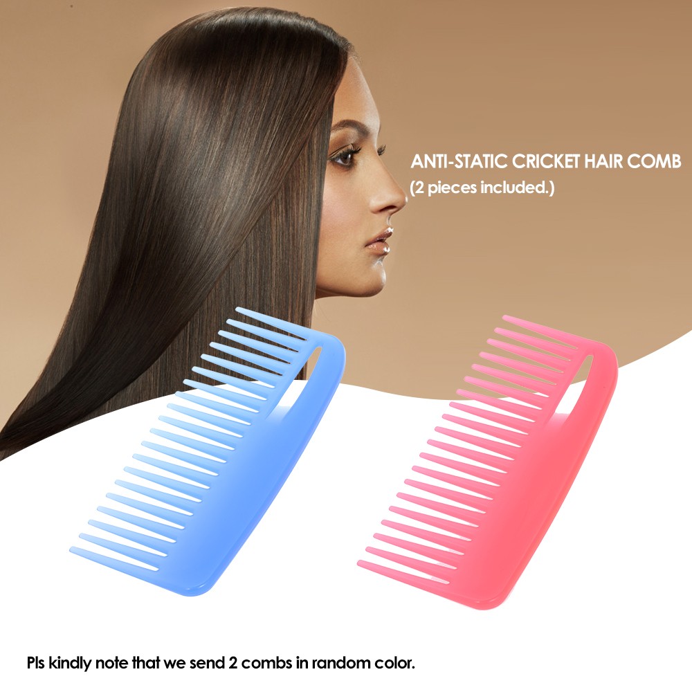 2 Pcs Hair Comb Set Detangling Cricket Comb Anti Static Hair Brush For Curly Straight Hair Scalp Massage Hairdressing Brush Random Color Sales Online