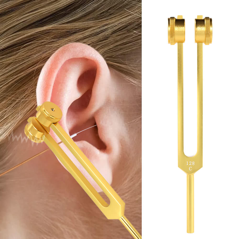 128Hz Neural Tuning Fork Mining Ear Tuners Gold Ear Test Equipment Ear