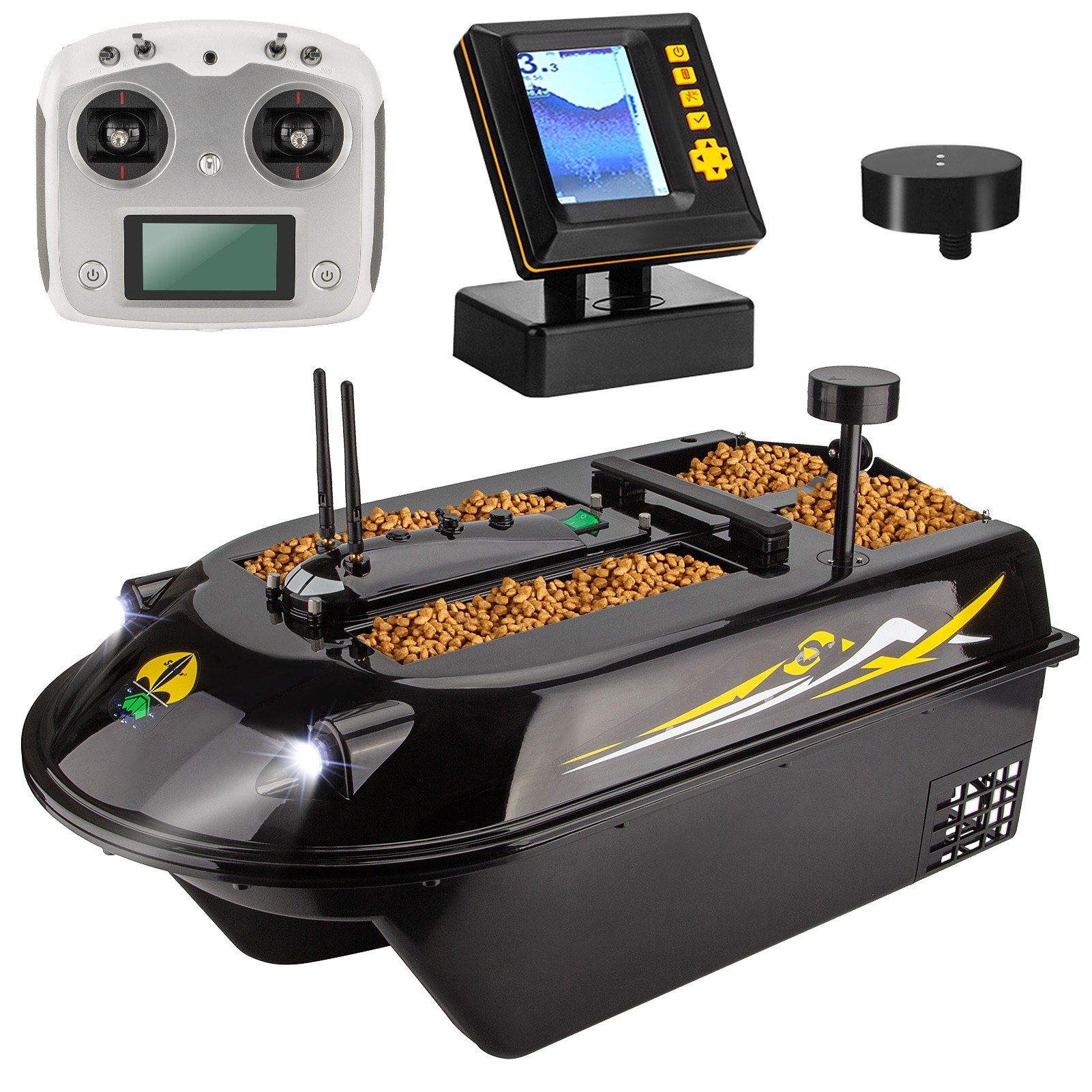 Cafago - 47% OFF GPS RC Fish Bait Boat 8kg Load with 600M Remote Control Sea Fishing Bait Boat with Fish Finder,free shipping+$612.17