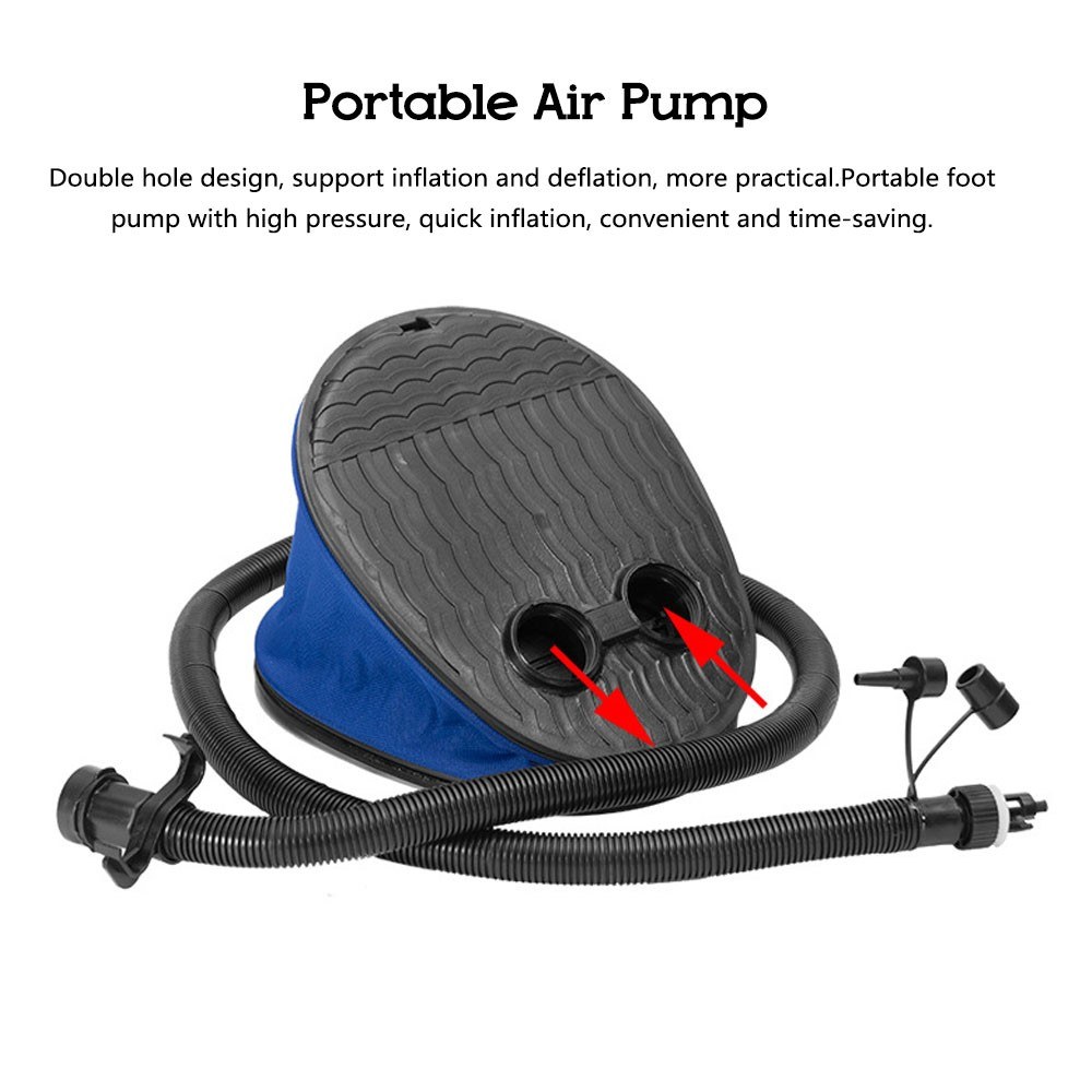 Techson Foot Pump Portable Bellows Inflator with 3 Size Connection