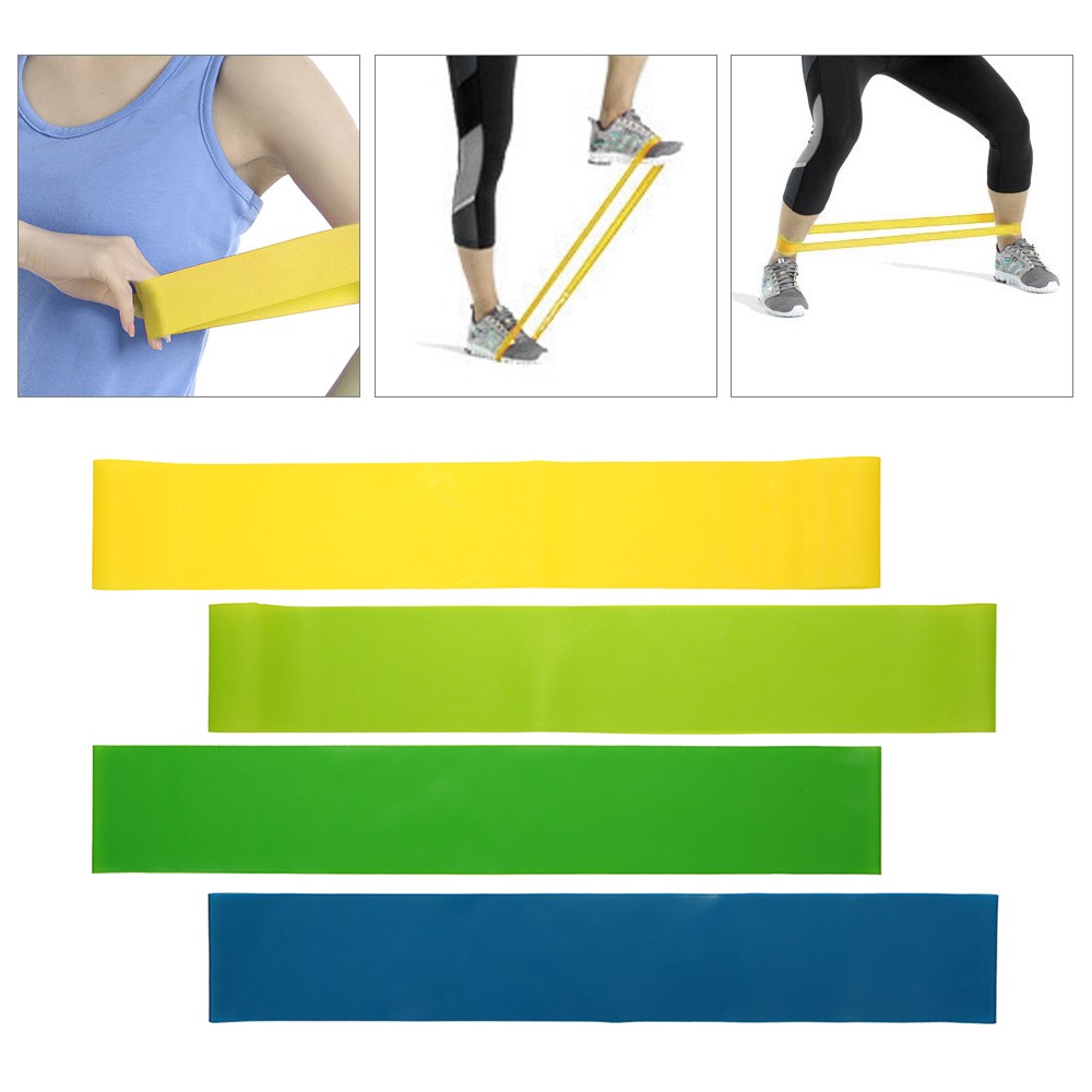 Bandes de résistance de l'exercice 4PCS Sports Set Set Bandes de résistance de l'exercice 4PCS Sports Set Set