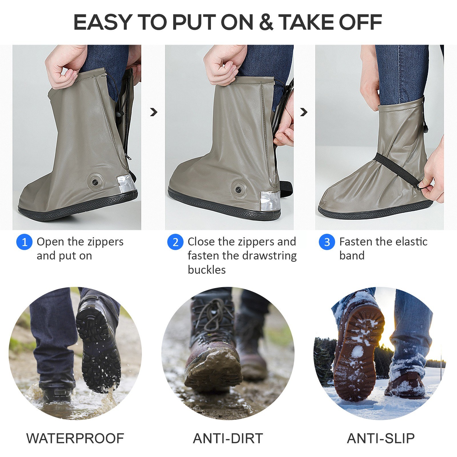 3XL M 2XL BLACK STRETCH WATERPROOF 4" PVC WORK SAFETY SHOE COVERS S L XL 3XL M 2XL BLACK STRETCH WATERPROOF 4" PVC WORK SAFETY SHOE COVERS S L XL