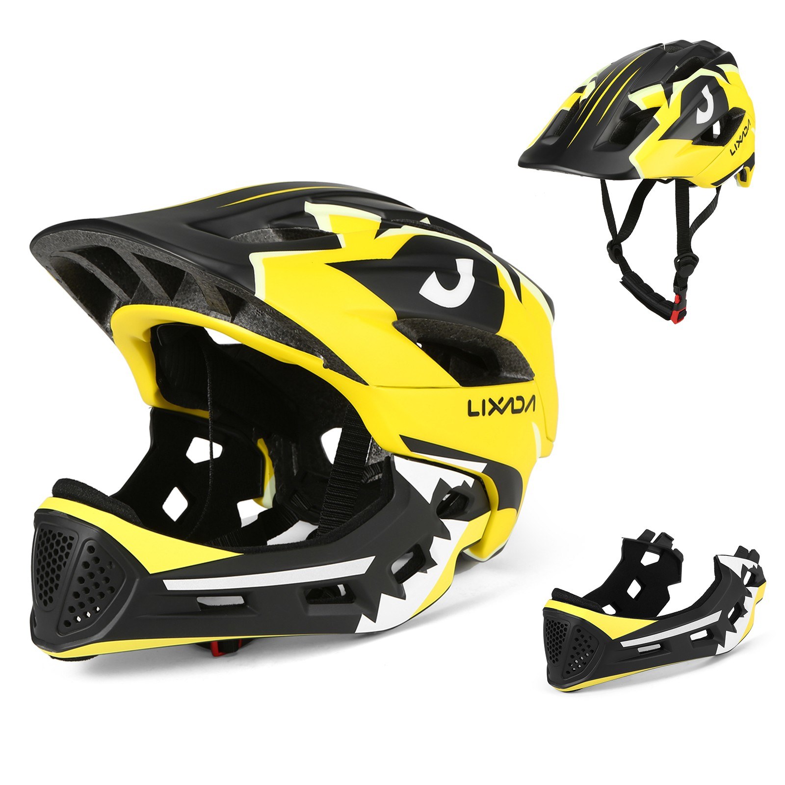 Kids Detachable Full Face Helmet Children Sports Safety Helmet for Cycle Skateboarding Roller Skating