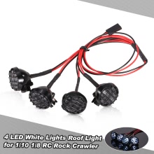 4 LED White Lights with Lampshade Roof Light Search Lamp for 1/10 1/