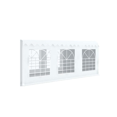 Paire bâches latérales fenêtre PVC 480g/m² pour chapiteaux & abris - Plusieurs longueurs