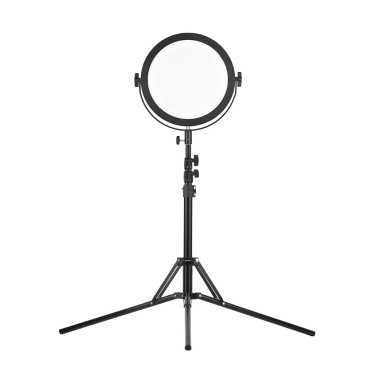 Andoer SO-30T Ultrathin Bi-color Round LED Video Light 3200K-5600K Photography Fill Light Stepless Diammable LCD Display Screen CRI 97+ with 2m Light Stand for Portrait Wedding Still Life Photography 