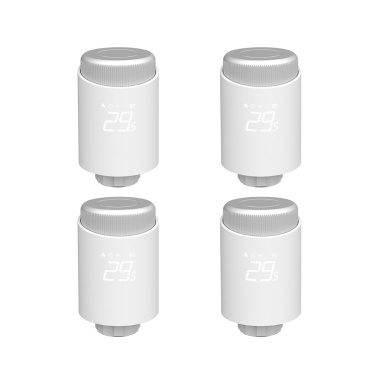 4pcs Tuya Zigbee Thermostatic Radiator Valves Intelligent Wireless Mobilephone App Control Home Heating Thermostat Radiator Compatible with Amazon Alexa Google Home