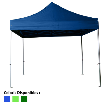 Barnum pliant 3x3m Alu 40/45 polyester 380g/m² pelliculé PVC