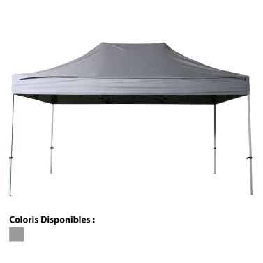 Tente pliante 3x4,5m polyester 300g/m² pelliculé PVC tube acier 32mm