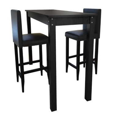 Good Quality With Reasonable Price Stools Bar At Table Set With 2 Blacks Stools