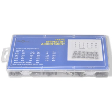Kit de puntas de acero extrafuertes para destornillador (114 unidades)