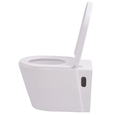  Wall-mounted toilet ceramic white