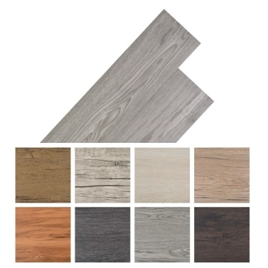 PVC laminate floorboards self-adhesive 5.02 m² 2 mm dark gray