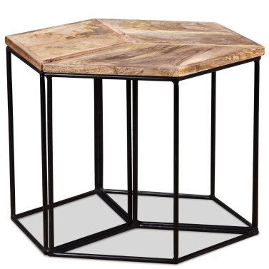 Couchtisch Massives Mangoholz 48 x 48 x 40 cm