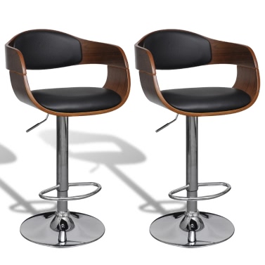 Good Quality With Reasonable Price Stools Bar At Leather Bar Stool Chair With Backrest Armrest 2 Pcs