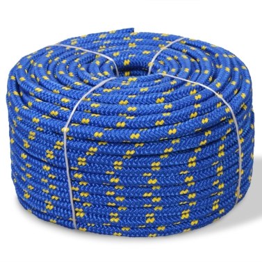 Boat rope polypropylene 8 mm 100 m blue