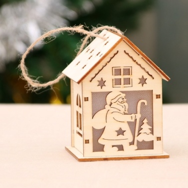Weihnachtsdekorationen leuchtende Holzhaus Schneehaus Hotelbar